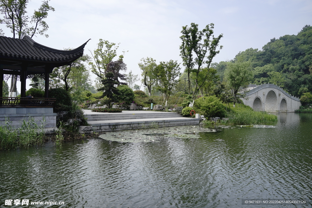 杭州铜鉴湖公园风景实拍