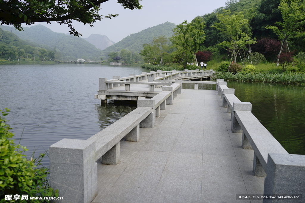 杭州铜鉴湖公园风景实拍