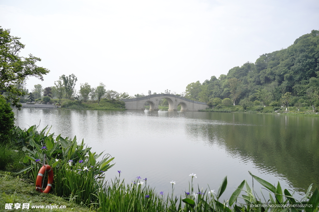 杭州铜鉴湖公园风景实拍