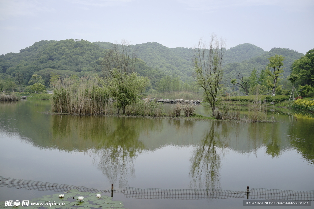 杭州铜鉴湖公园风景实拍