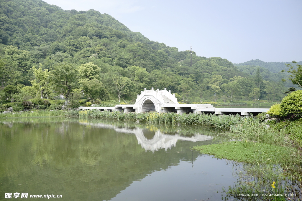 杭州铜鉴湖公园风景实拍