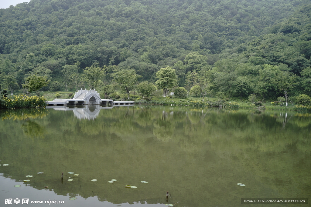 杭州铜鉴湖公园风景实拍