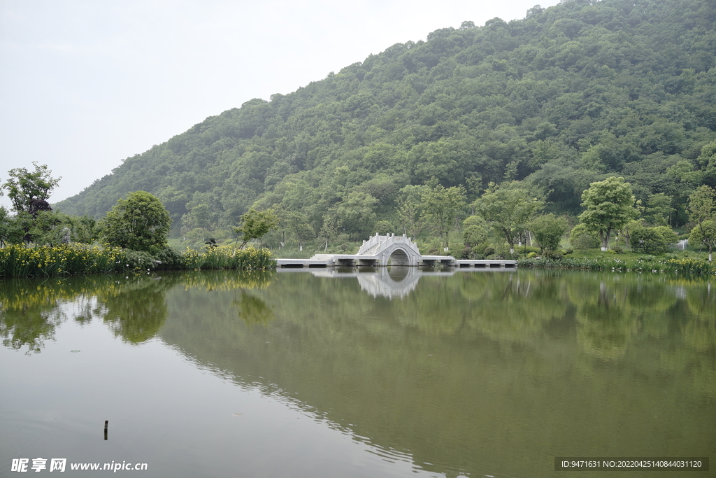 杭州铜鉴湖公园风景实拍