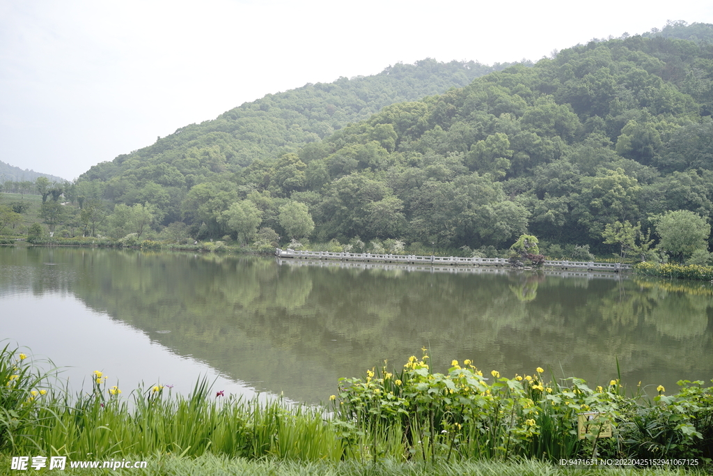 杭州铜鉴湖公园风景实拍