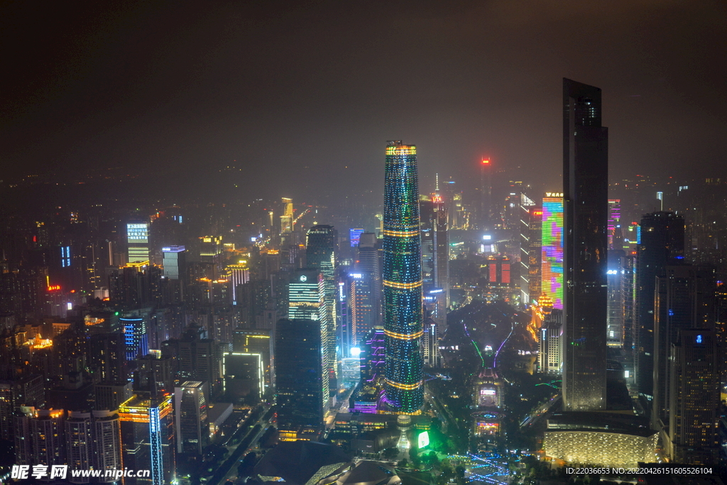 广州珠江新城夜景