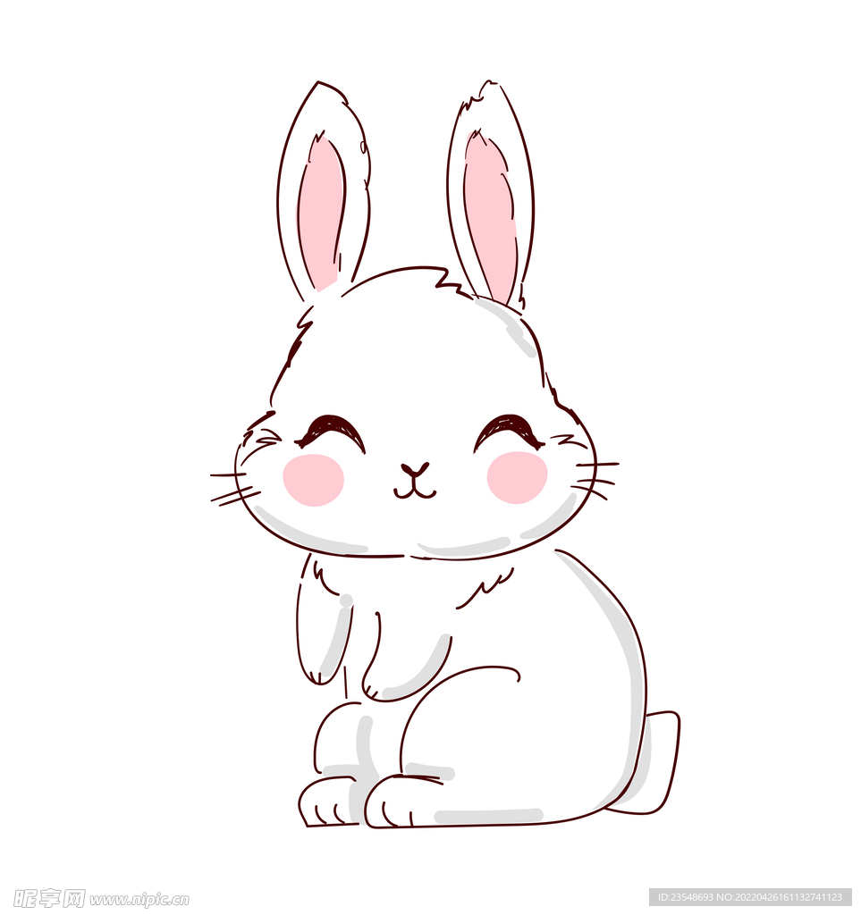 手绘可爱兔子