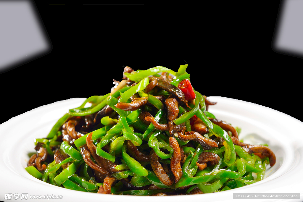青椒炒肉美食