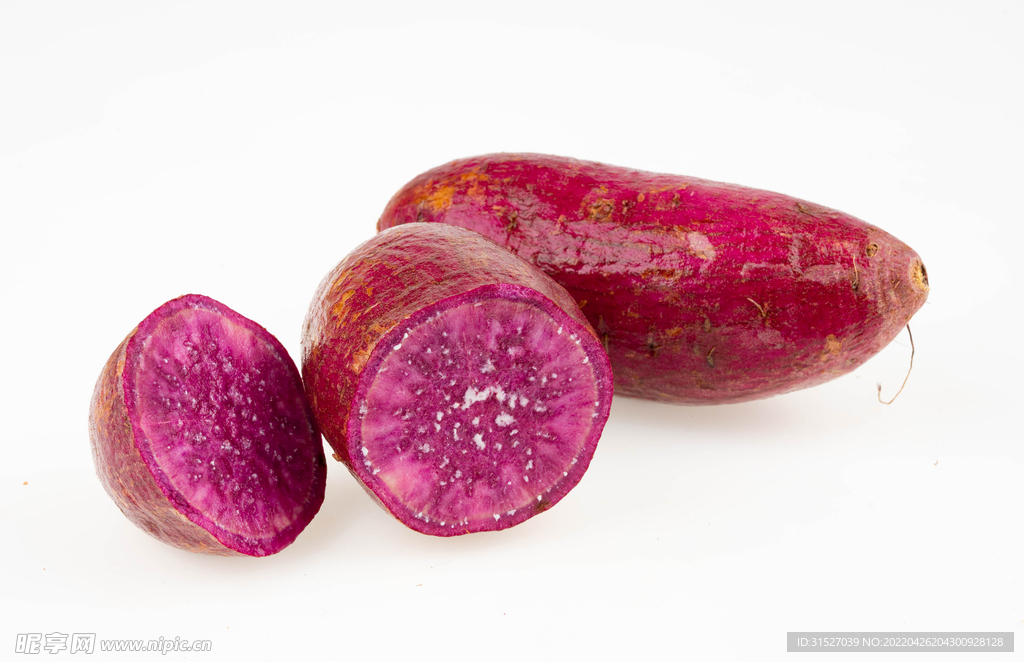新鲜紫薯摄影素材