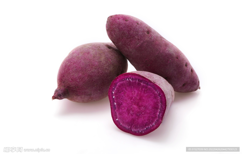 新鲜紫薯摄影  