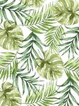 手绘写实风格热带植物叶子图案