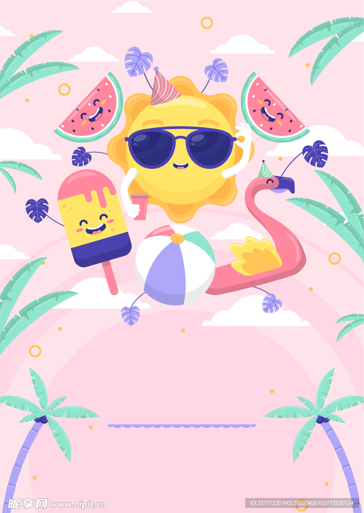 夏日太阳背景