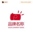 卡通照相机创意logo
