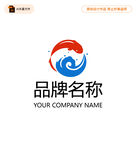 中国风锦鲤祥云logo