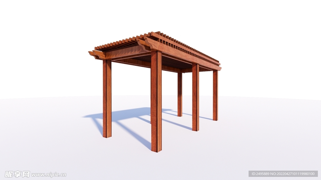 木制廊架（轮廓放样构件）