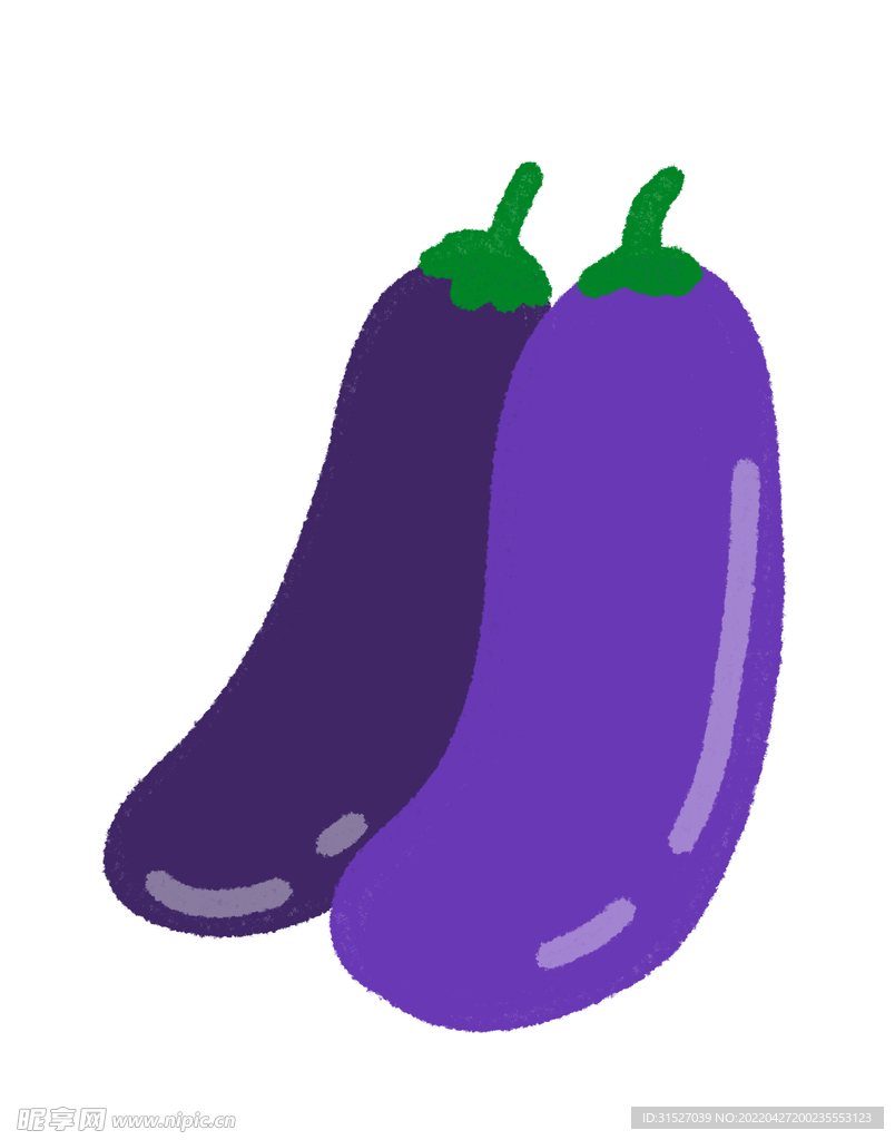 手绘茄子插画