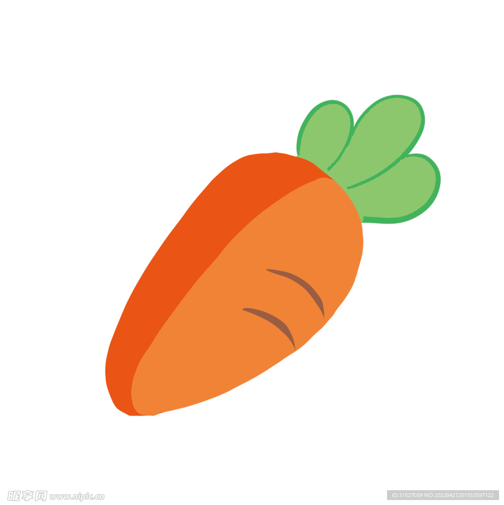 蔬菜元素胡萝卜插画