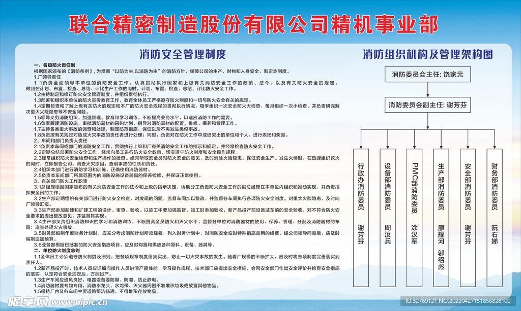 工厂消防安全管理制度架构图