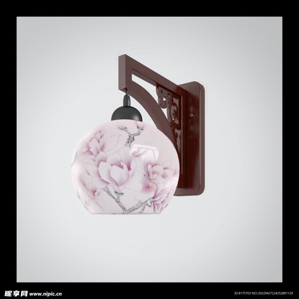 中式壁灯模型