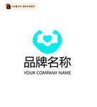 健身健康爱心logo