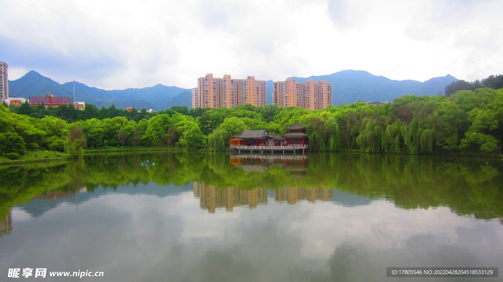 公园风景素材  湖岸美景 池塘