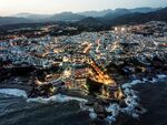 海边城市黄昏