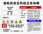 抽粒机风险告知卡  
