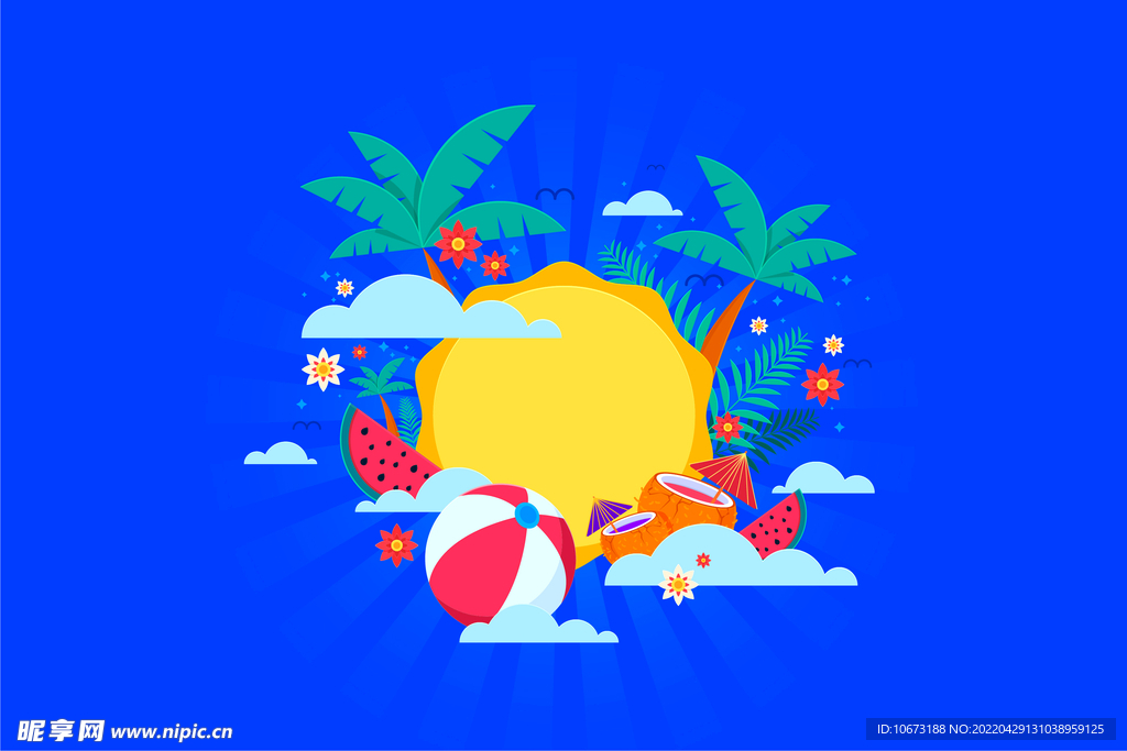 夏日海报背景