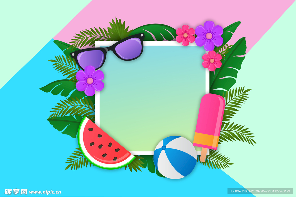 夏日海报背景
