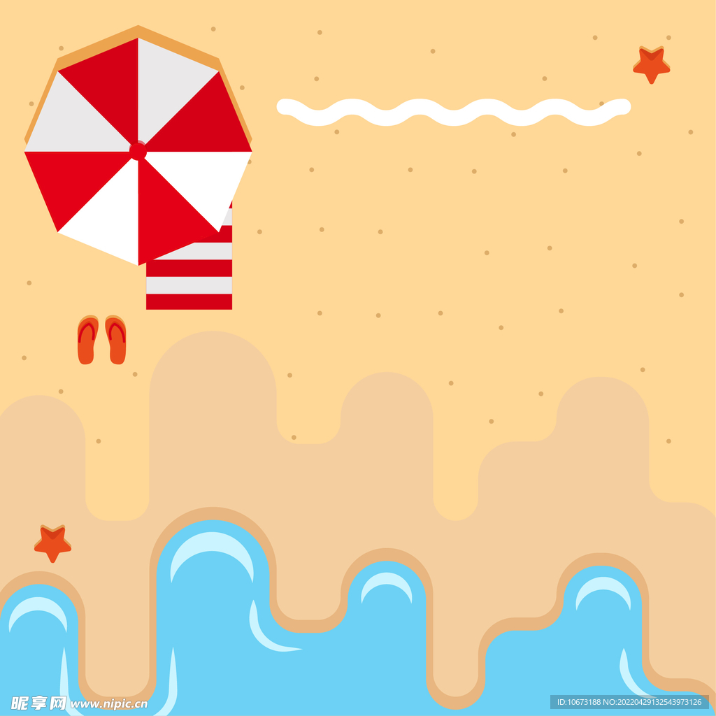 海滩顶视图