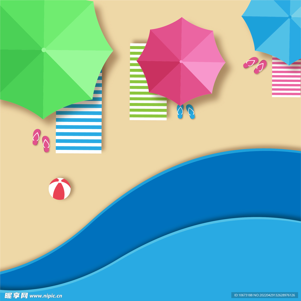 海滩顶视图