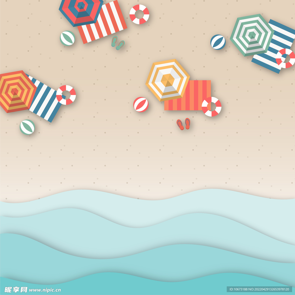 海滩顶视图