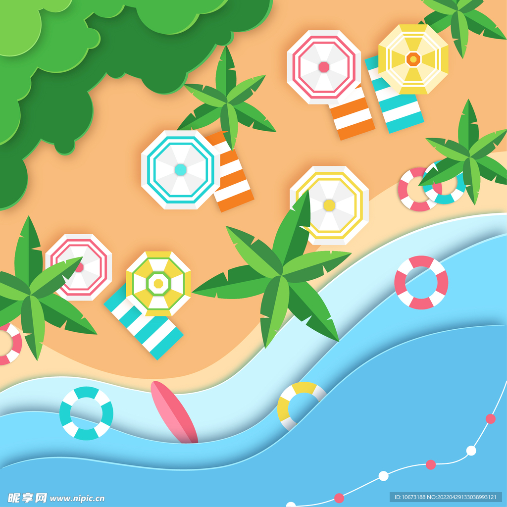 海滩顶视图