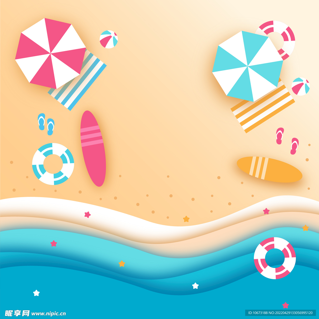 海滩顶视图