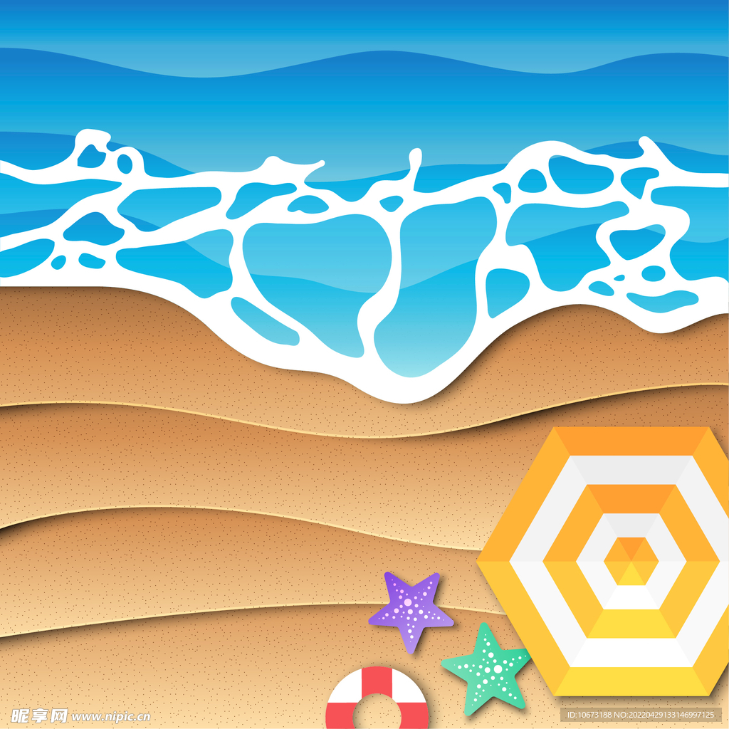 海滩顶视图
