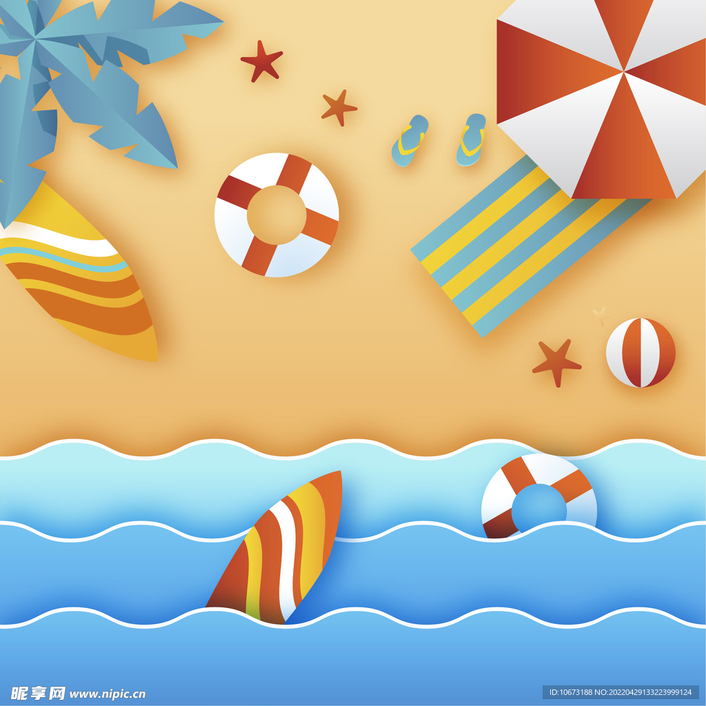 海滩顶视图