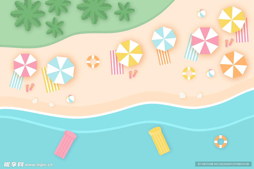 海滩顶视图