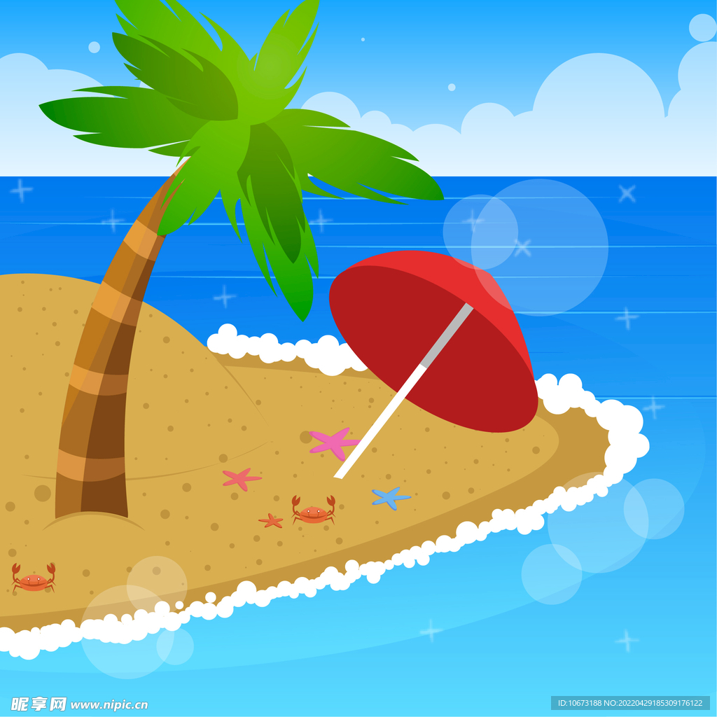 夏日沙滩背景