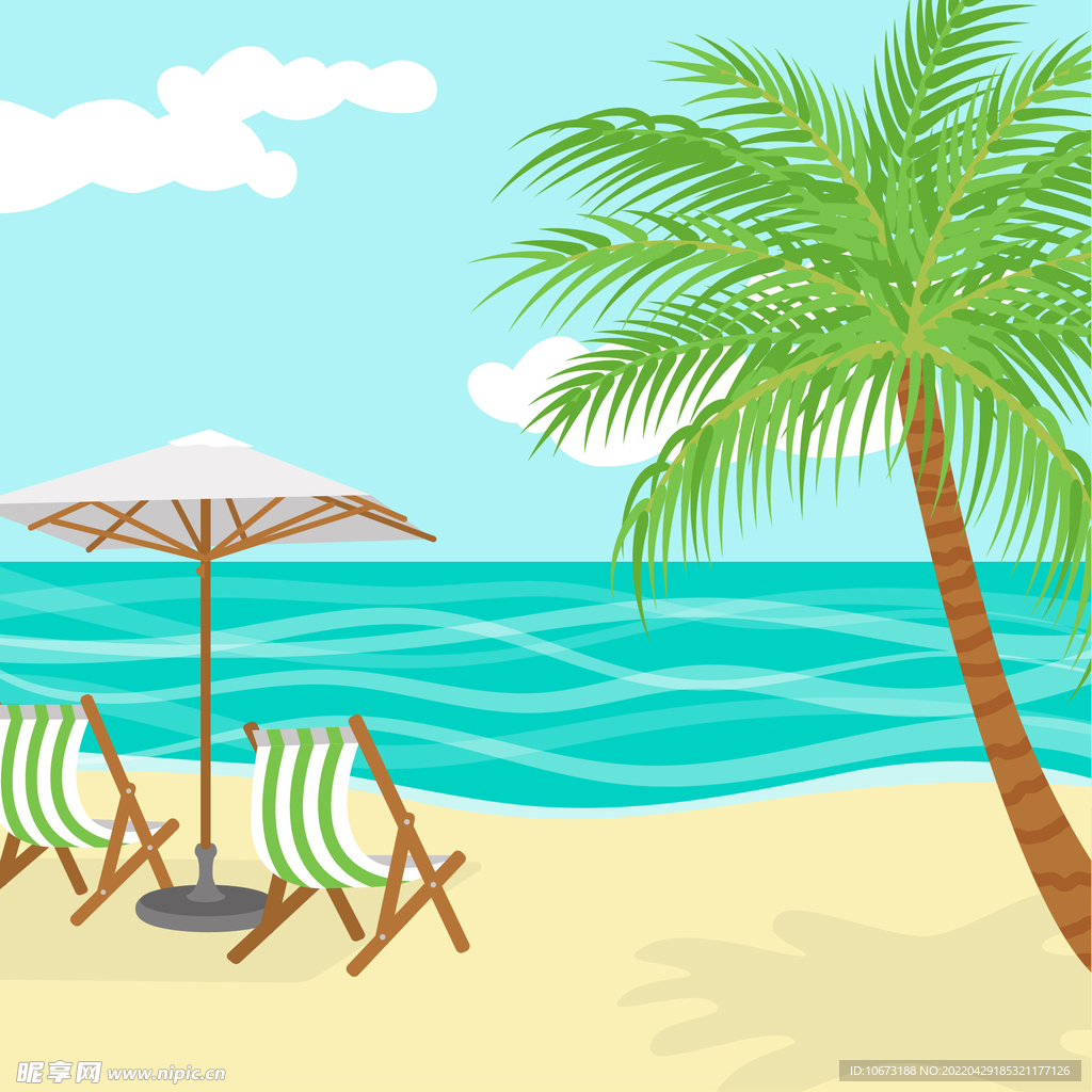 夏日沙滩背景