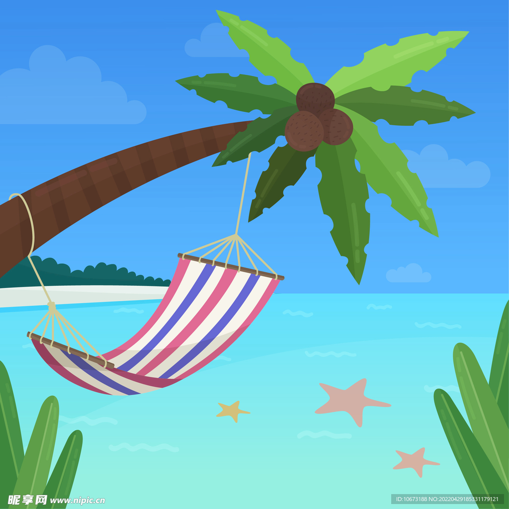 夏日沙滩背景