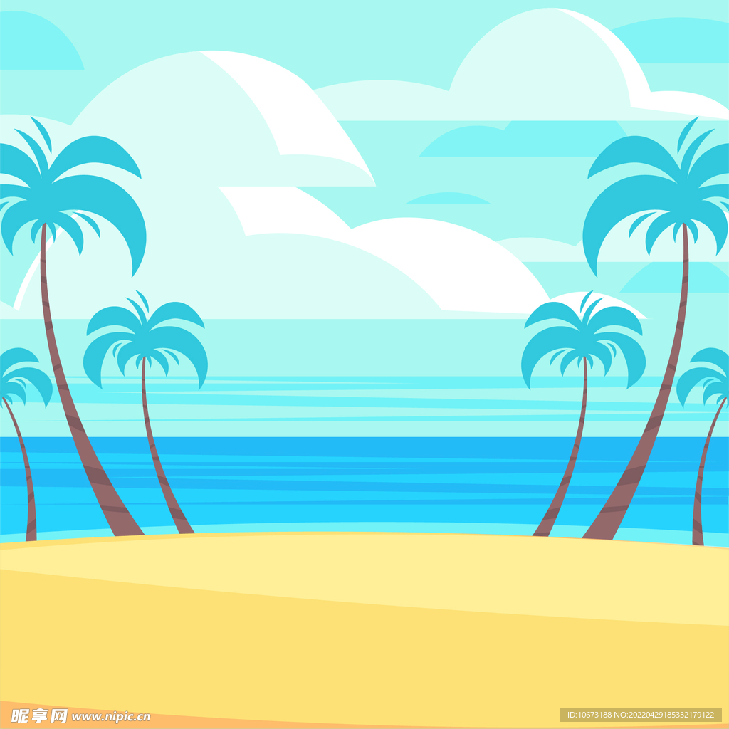 夏日沙滩背景