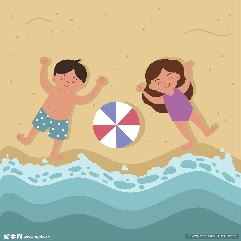 夏日沙滩背景