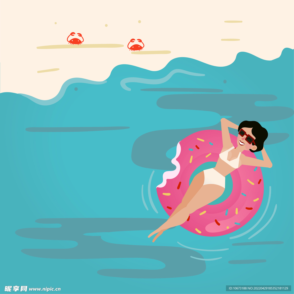 夏日沙滩背景