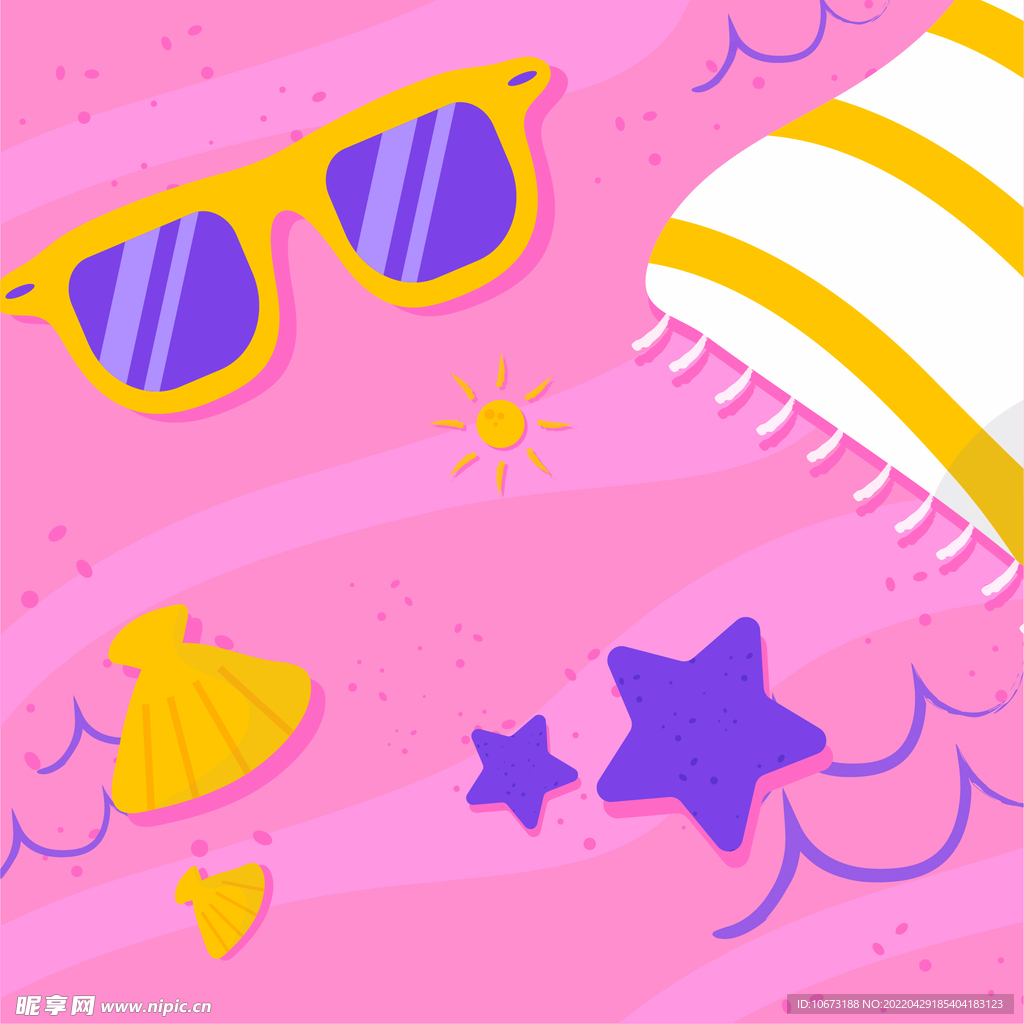 夏日沙滩背景