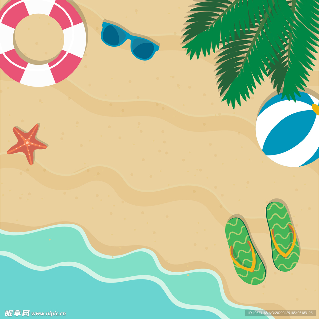 夏日沙滩背景