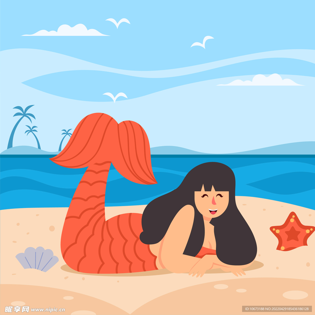 夏日沙滩背景