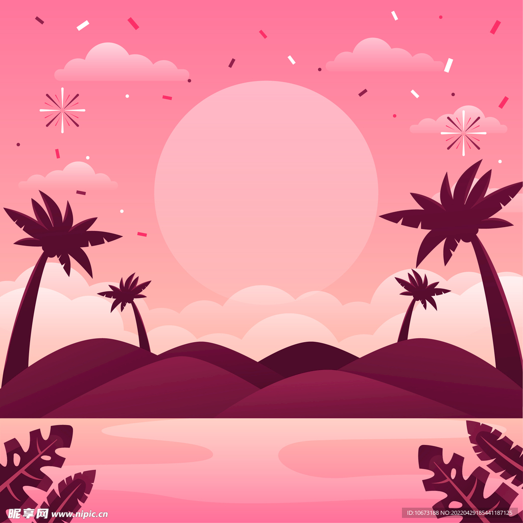 夏日沙滩背景