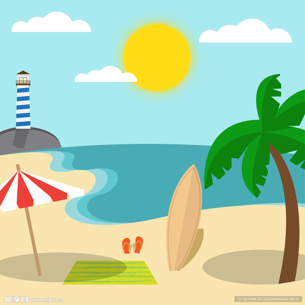 夏日海报背景 