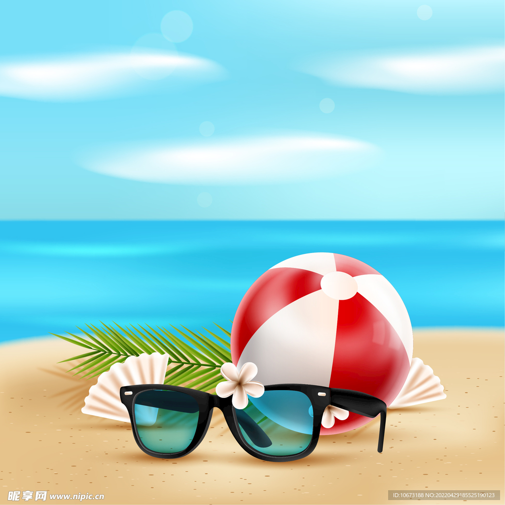 夏日海报背景 