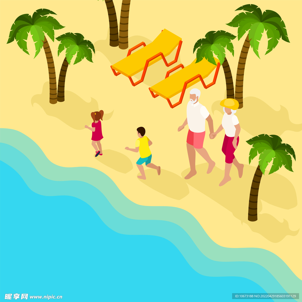 夏日海报背景 
