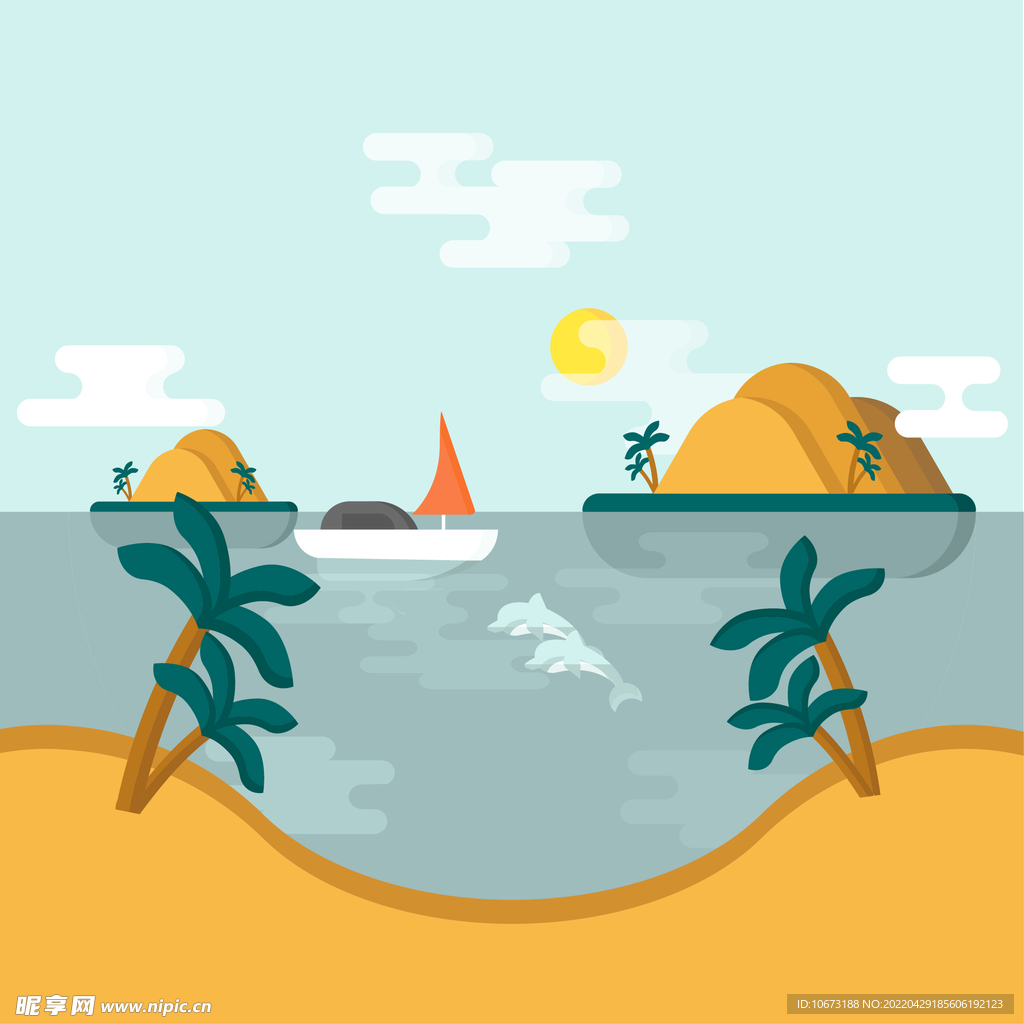 夏日海报背景